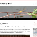 Screen shot of the Winnard Family Tree Website